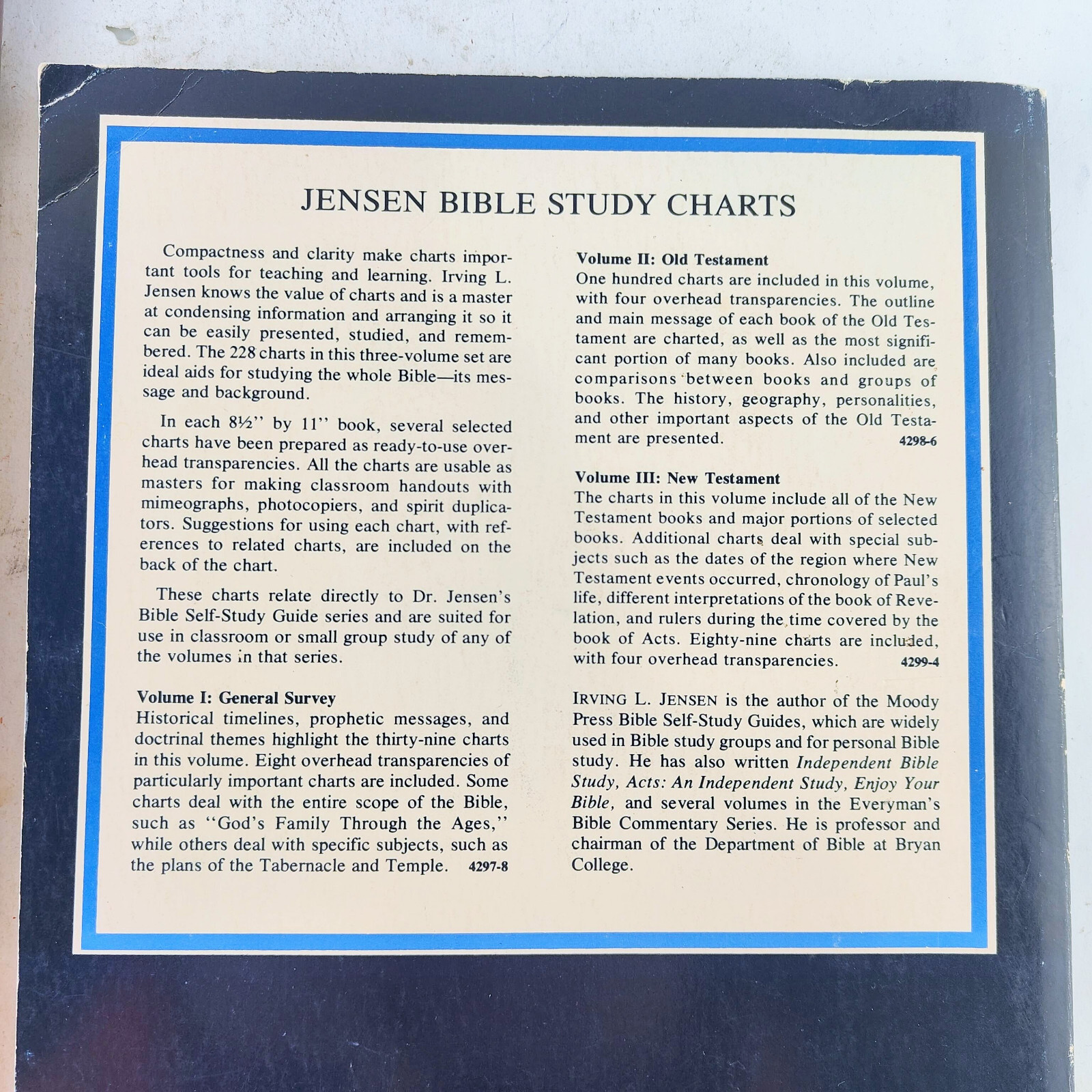 Jensen Bible Study Charts Complete Set Volume 1 2 3 Lot 228 Transparency Masters
