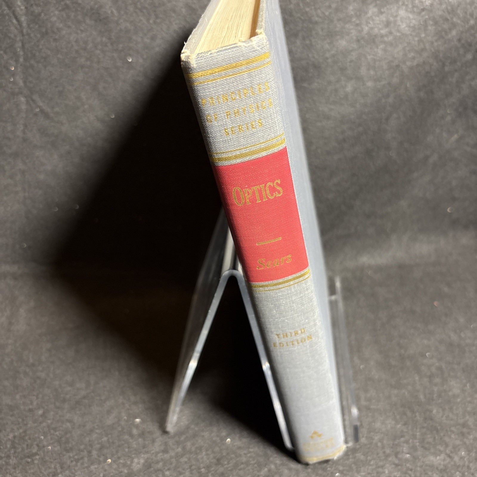OPTICS By Francis Weston Sears 1949 HC Principles of Physics Addison Wesley B86