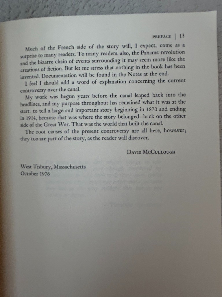 David McCullough, John Adams;The Path Between the Seas:Creation of Panama Canal