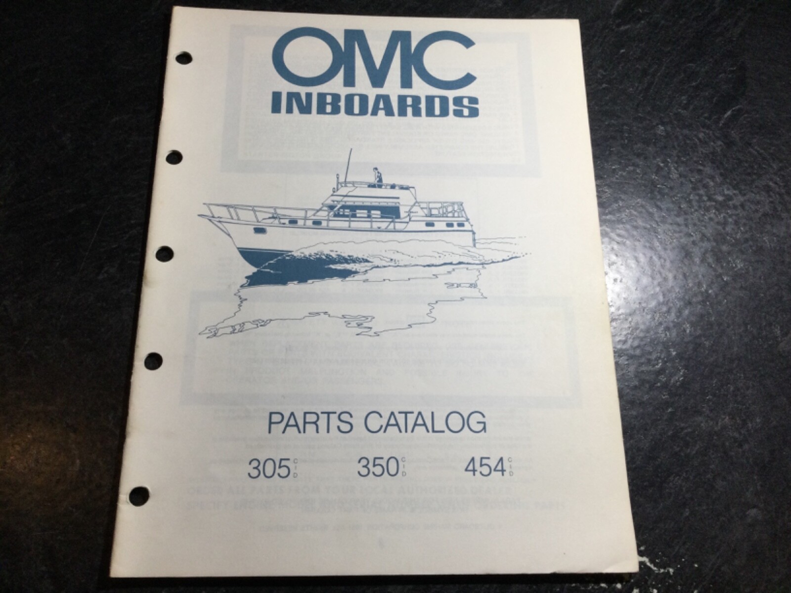 1981 OMC Inboards Parts Catalog GM 305 5.0L V8, GM 350 5.7L, GM 454 7.4L V8
