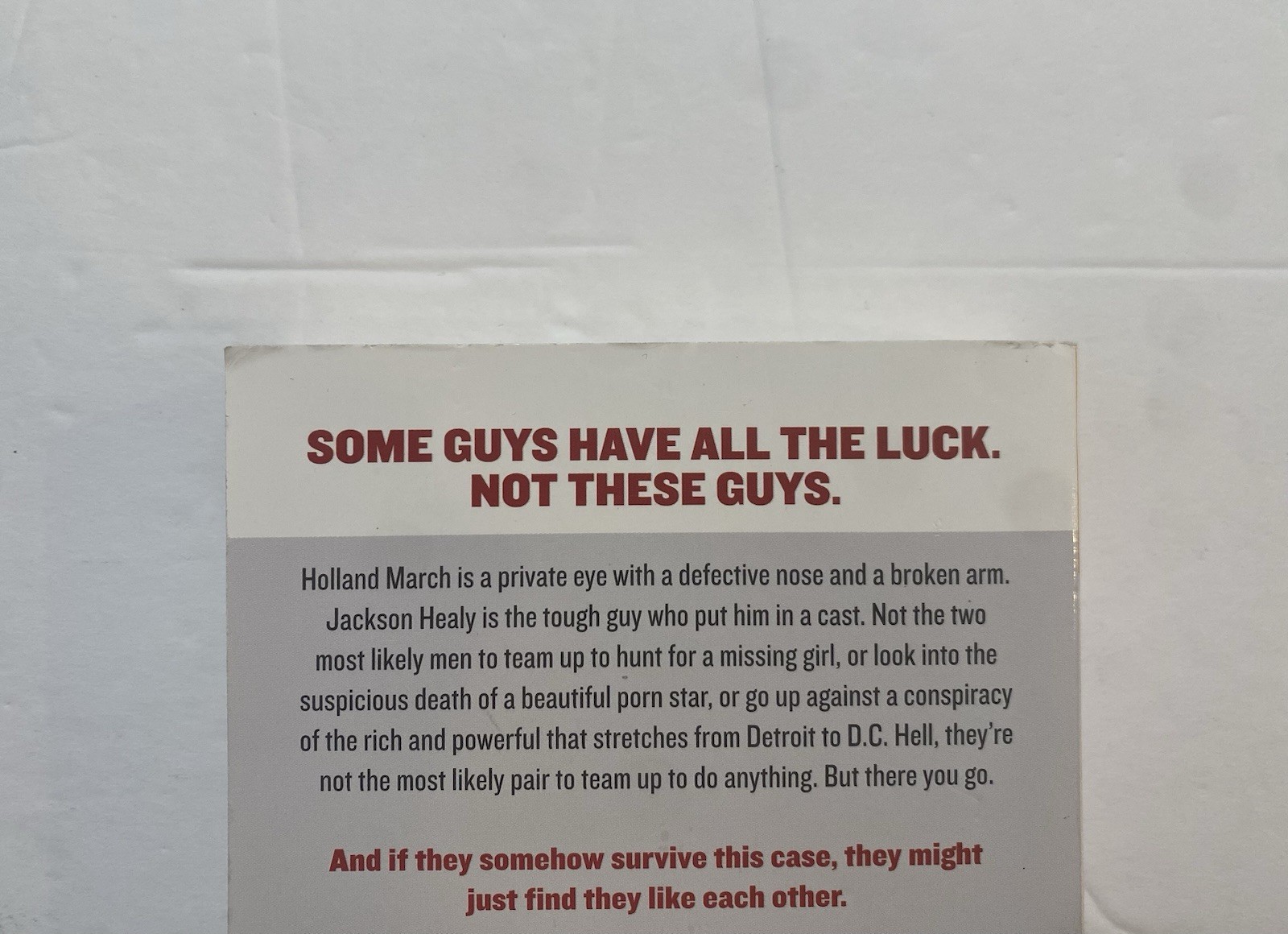 The Nice Guys 2016 Hard Case Crime First Edition Charles Ardai Shane Black