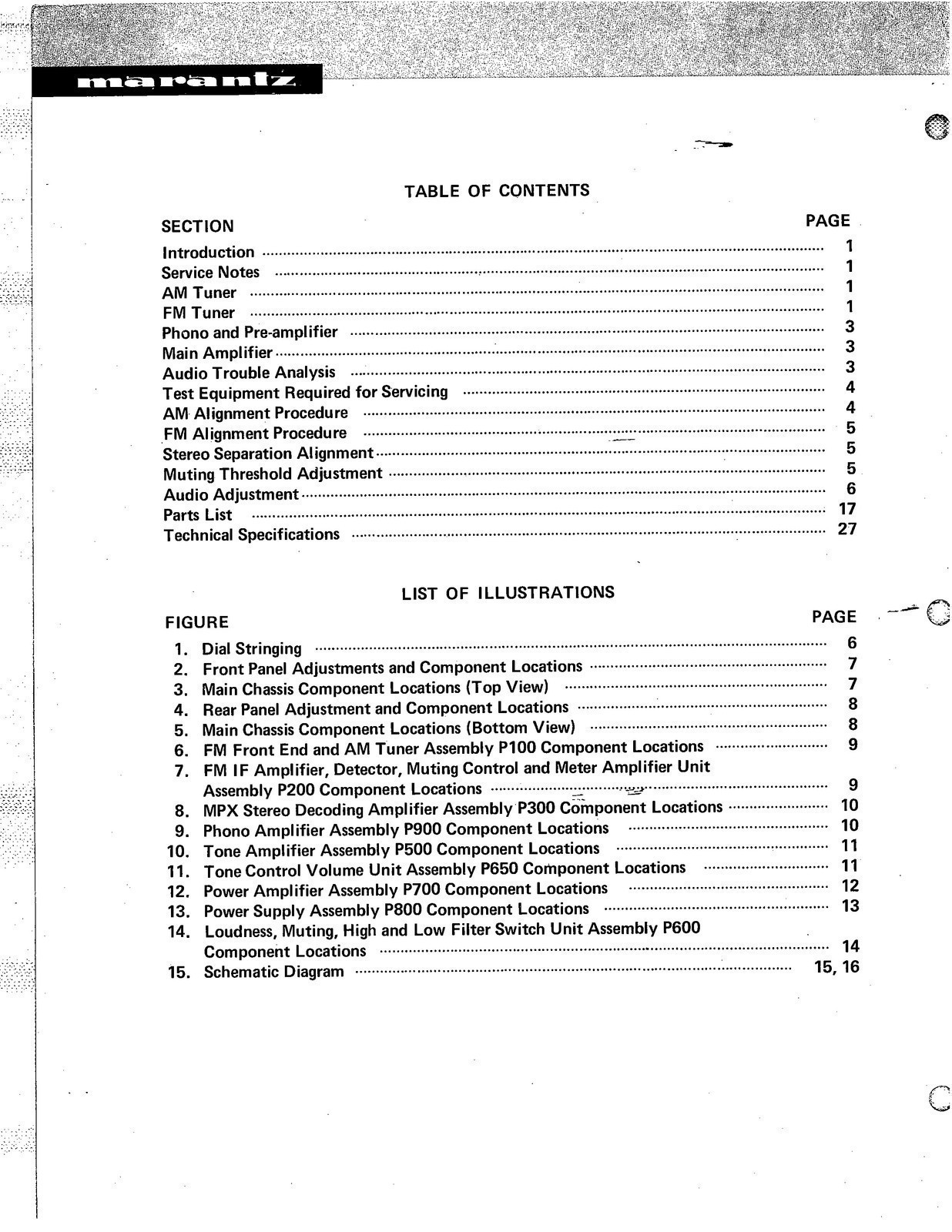 MARANTZ 2220 Service Manual – STEEL WIRE BOUND – DURABLE JACKET