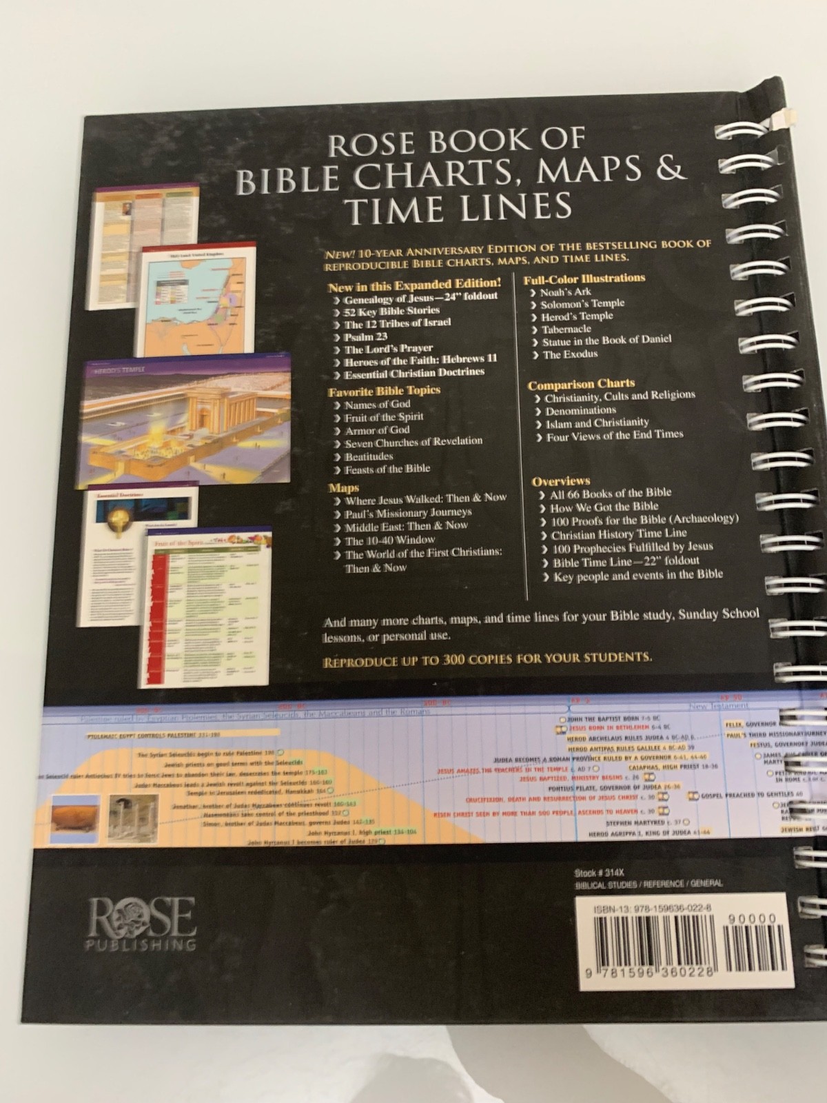 Rose Book Of Bible Chart Lot of 3 Books Maps & Time Lines, Volumes 2 & 3 VG+