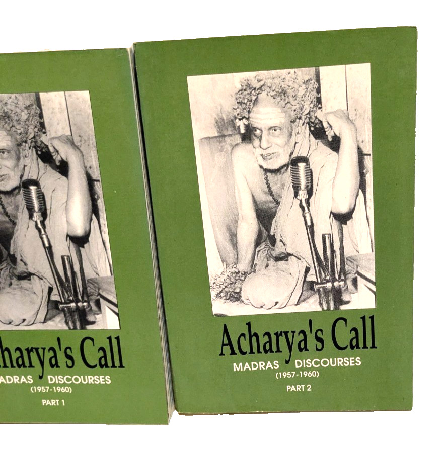 Acharya’s Call Madras Discourses Book Set Second Edition 1995 Part 1 & 2 Aiyer