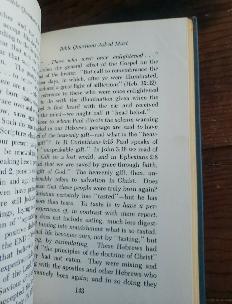 Oliver B Greene Bible Questions Asked Most 1970 Hardcover First Edition Mrs