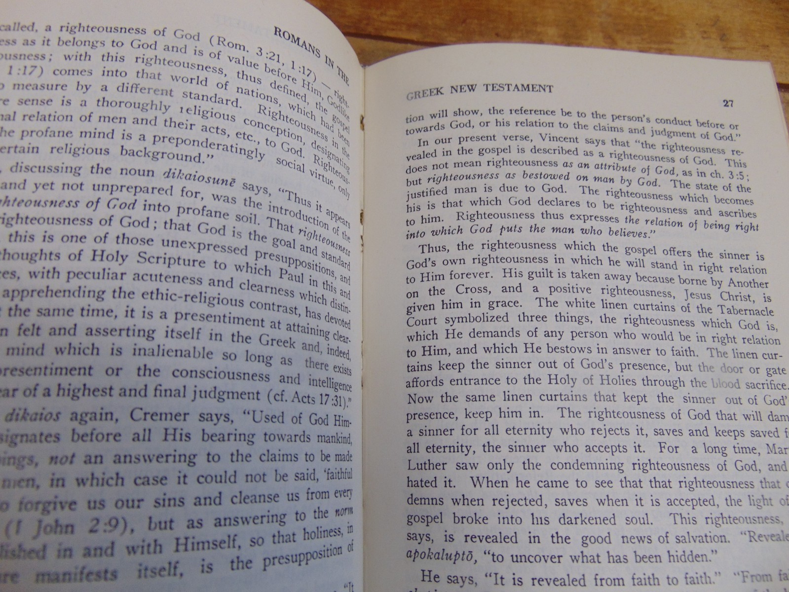 Word Studies in Greek New Testament Vol. 1 by Kenneth S. Wuest 1975 HC Eerdmans