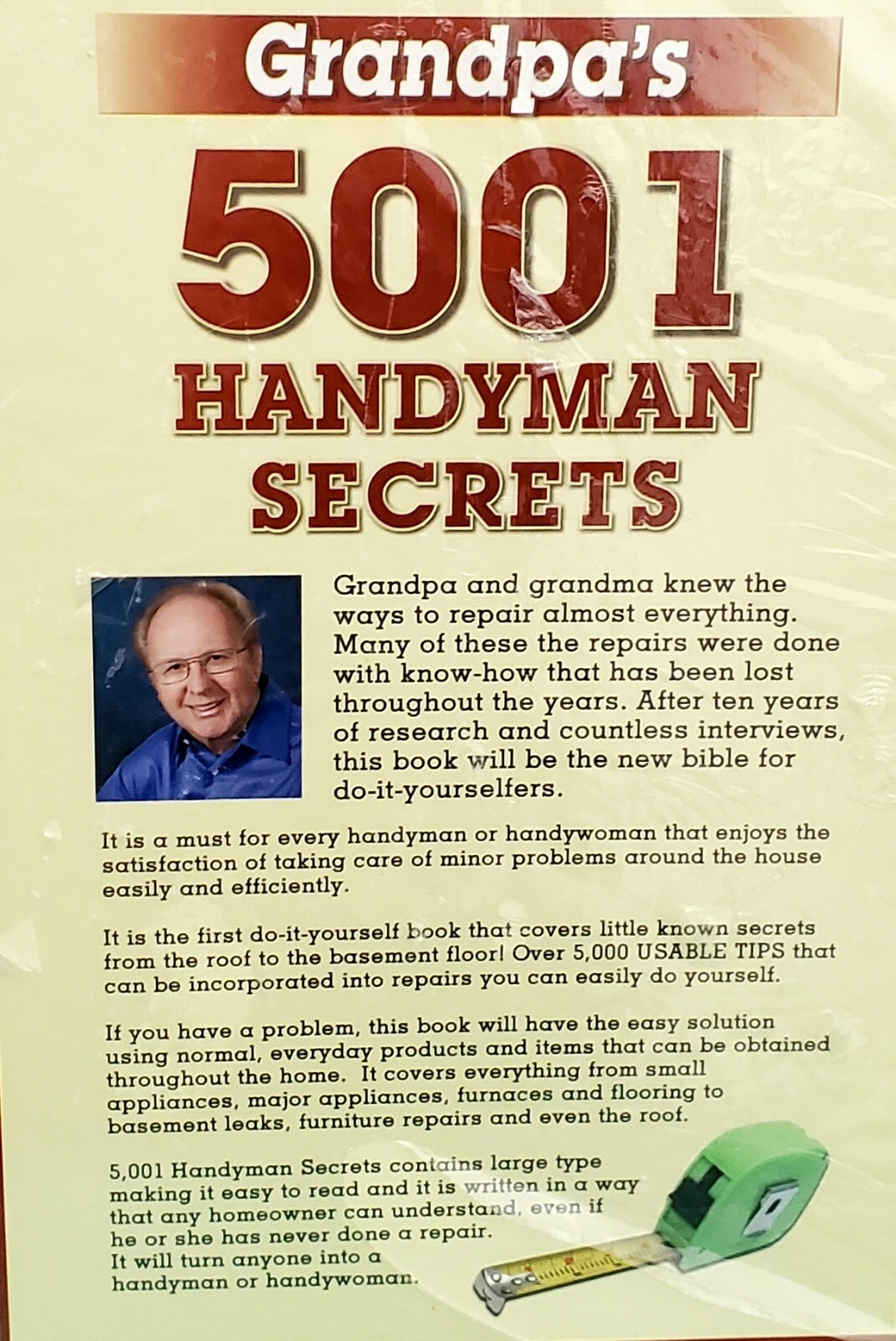 New Grandpa’s 5001 Handyman Secrets DIY Book Home Repairs Leaks Appliance Roof