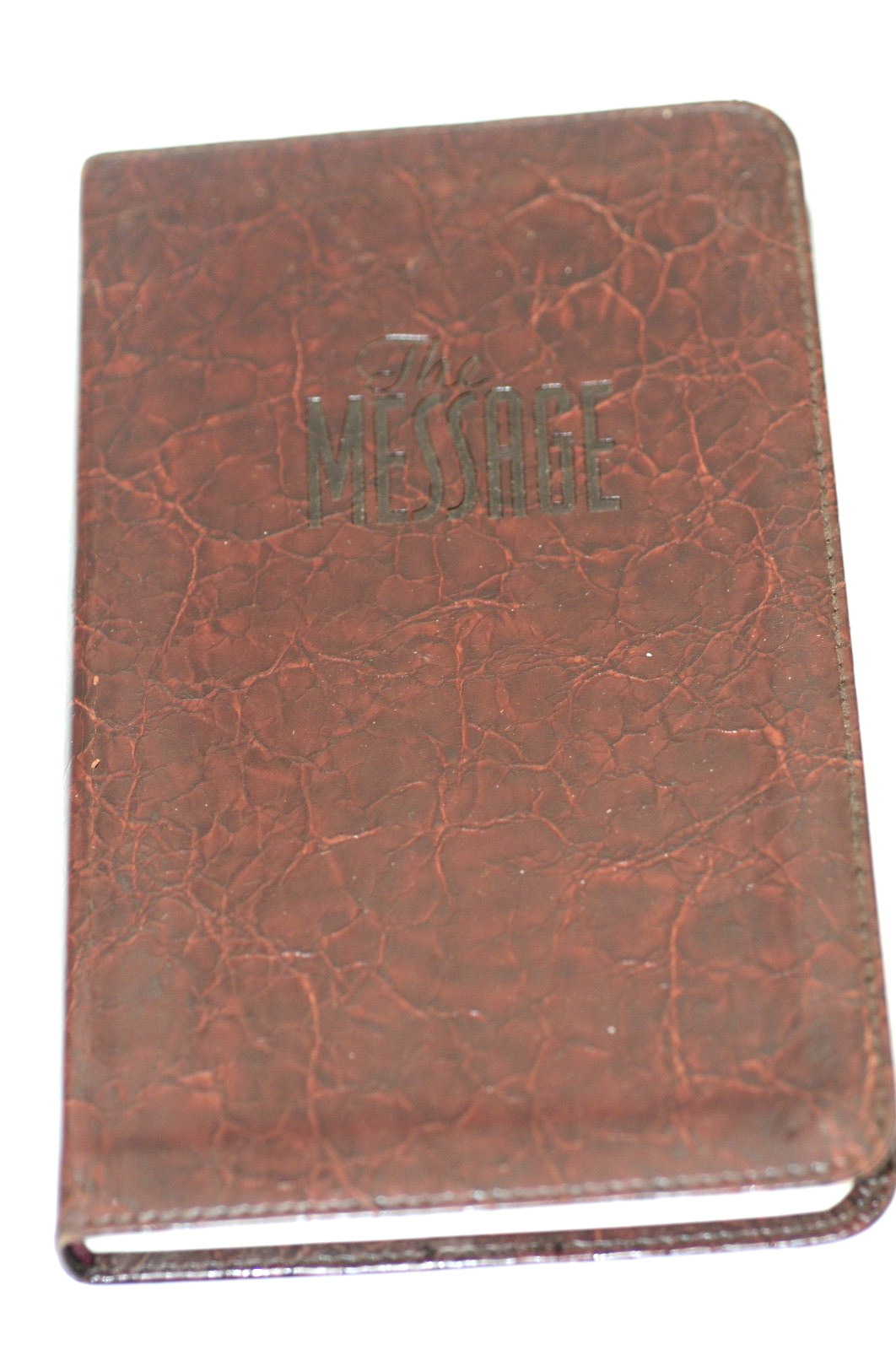 THE MESSAGE 2003 New Testament Brown Faux Leather Cover