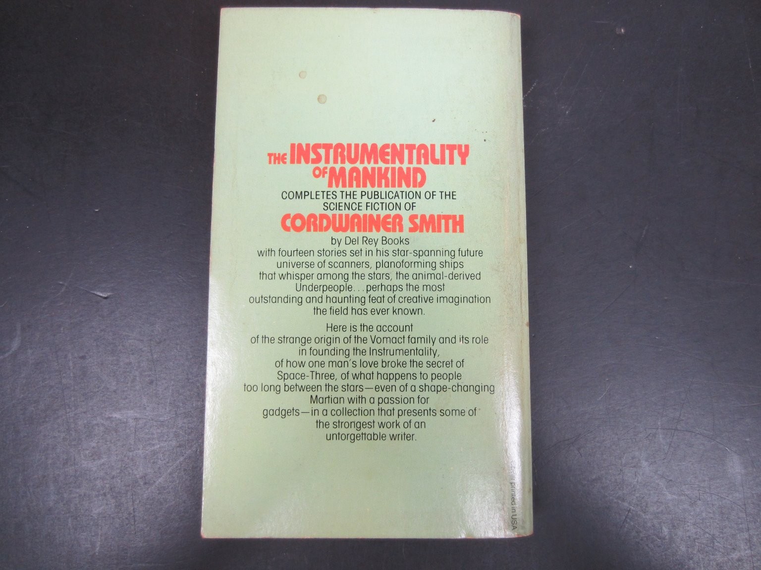 Instrumentality of Mankind Cordwainer Smith 1979 1st Ed Sci-Fi Del Rey SF PB