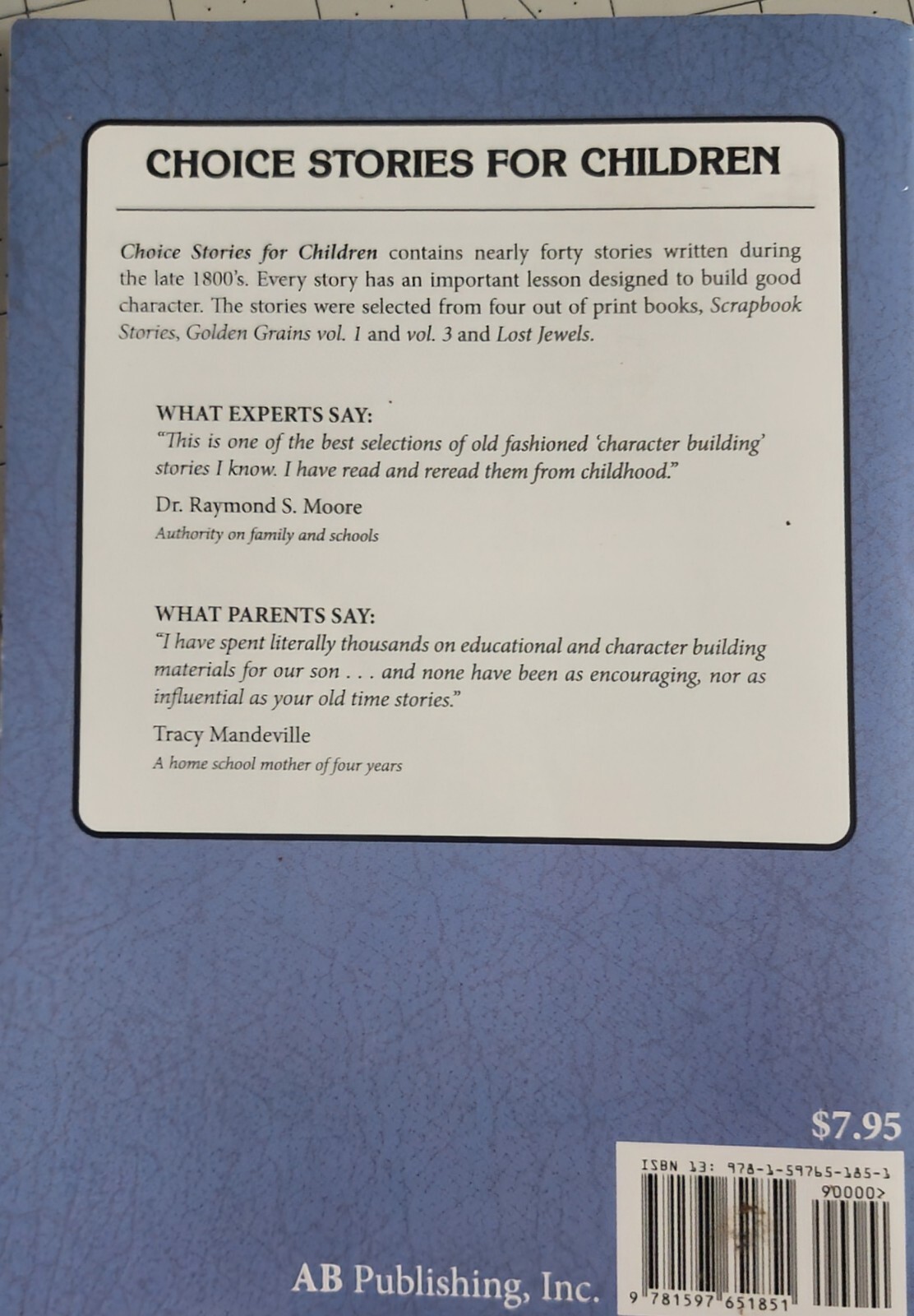 Choice Stories for Children Angela’s Bookshelf Publishing Staff Ernest Lloyd