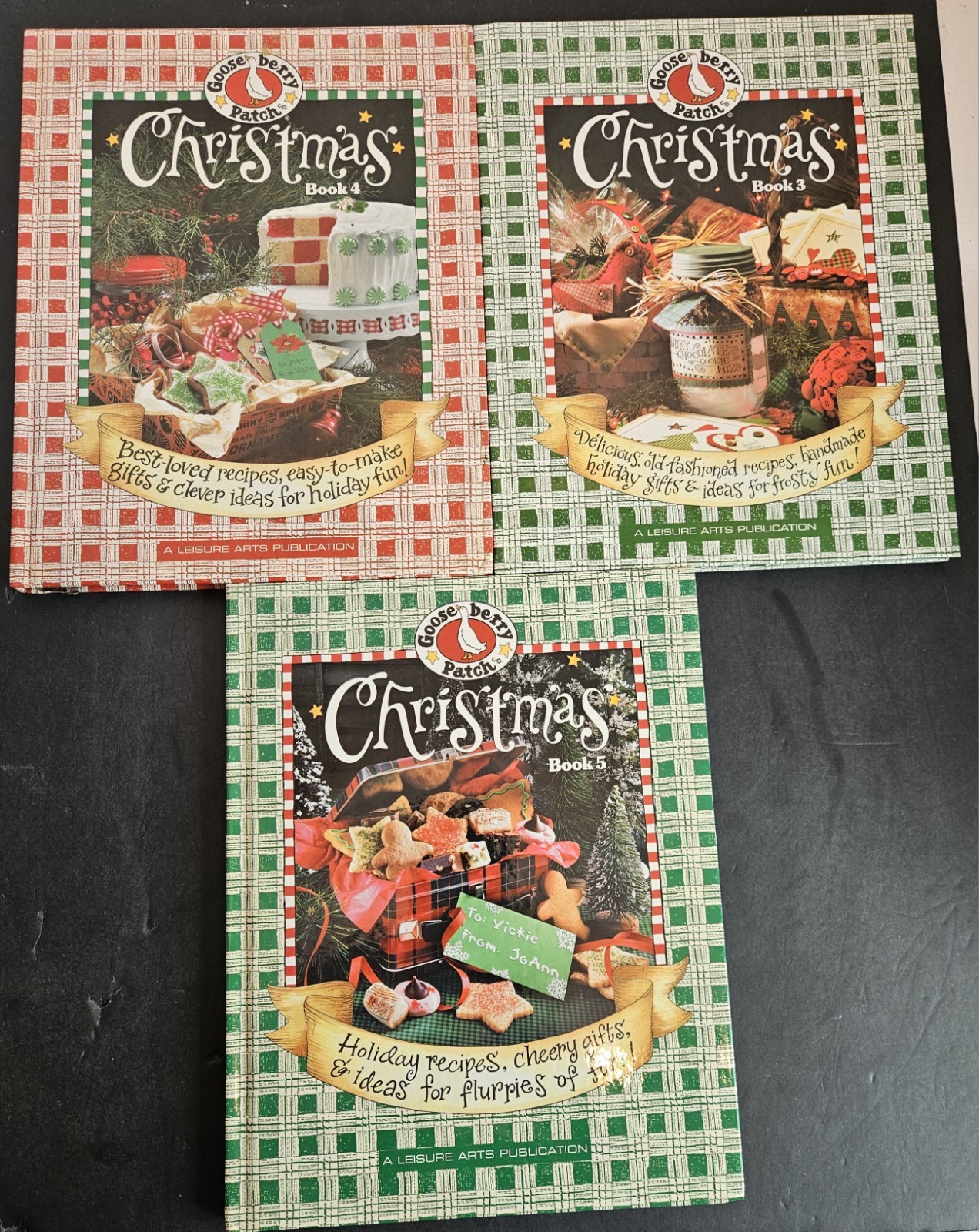 Gooseberry Patch Recipe 5 Book Lot Christmas Books 3 4 5 12 13 HC