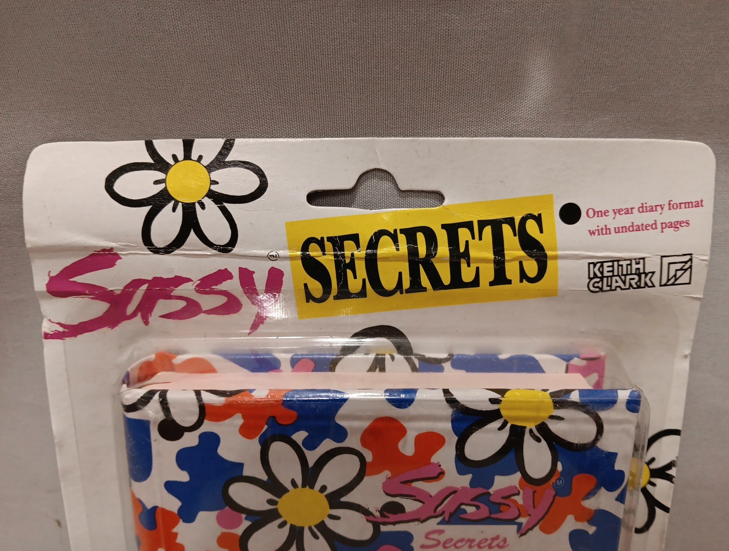 Vintage 1991 Keith Clark Sassy Secrets Diary New On Card 90s Floral Diary NOS