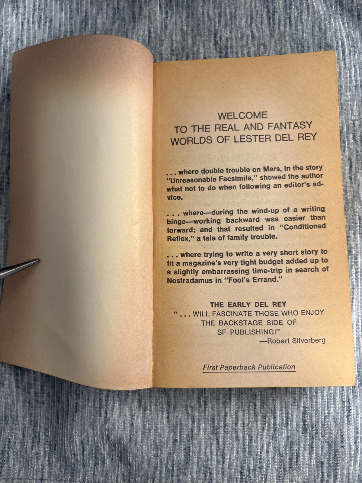 The Early Del Rey – Volume 1 and Volume 2 – Sci Fi Paperbacks