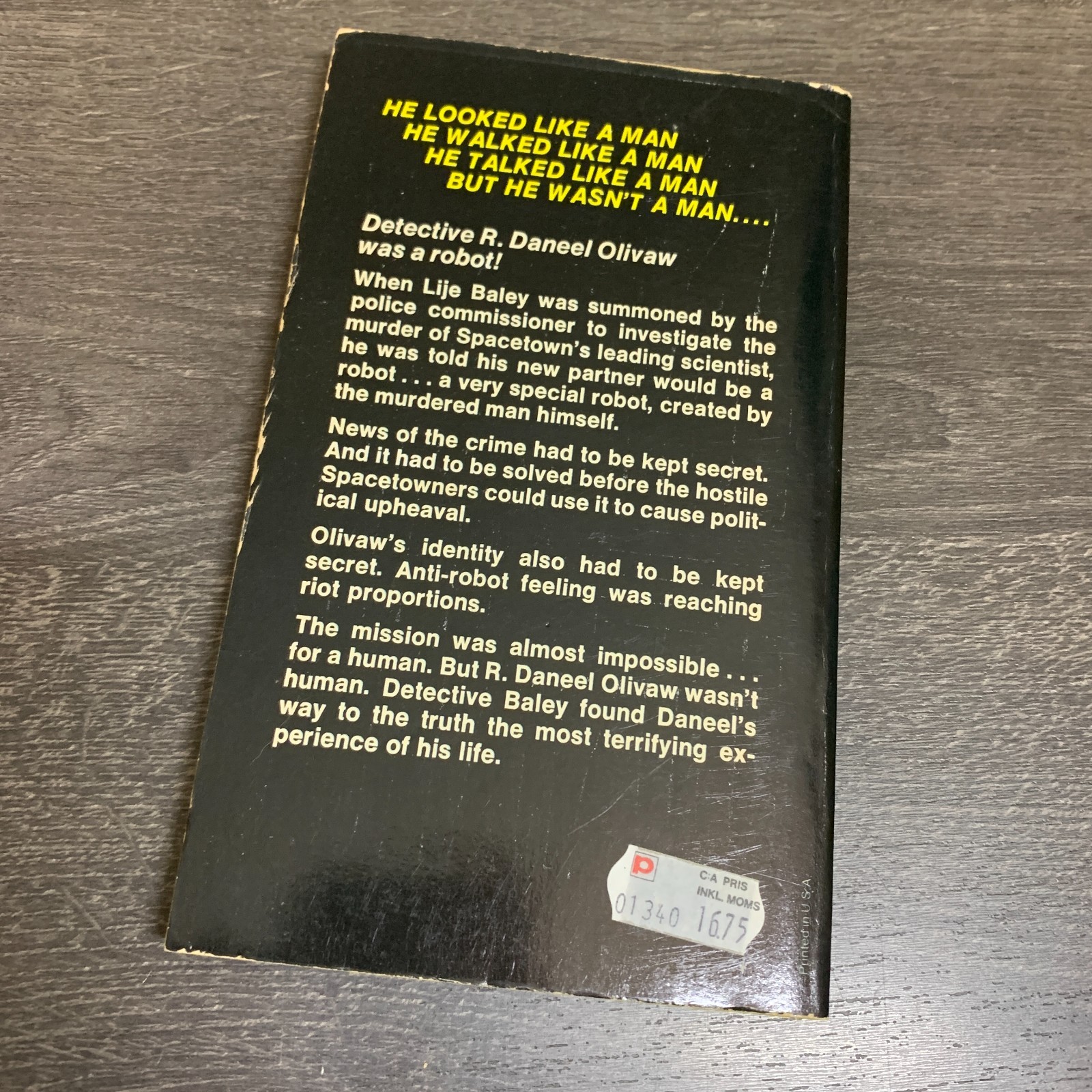 The Caves of Steel Isaac Asimov 1971 Vintage Paperback Space Opera Robot Sci-Fi