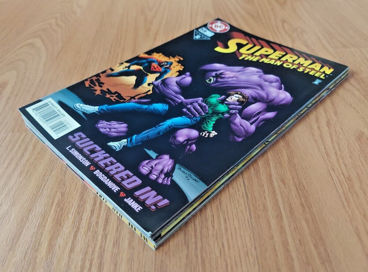 Comics Lot of 8 books Superman The Man Of Steel DC Comics 1996 Like New