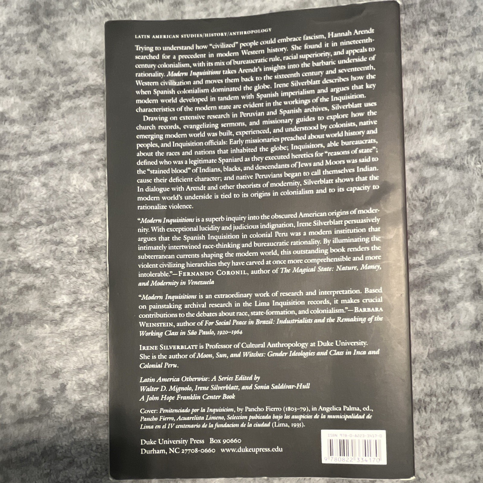 Duke University Press Modern Inquisitions Peru PB Silverblatt 2004