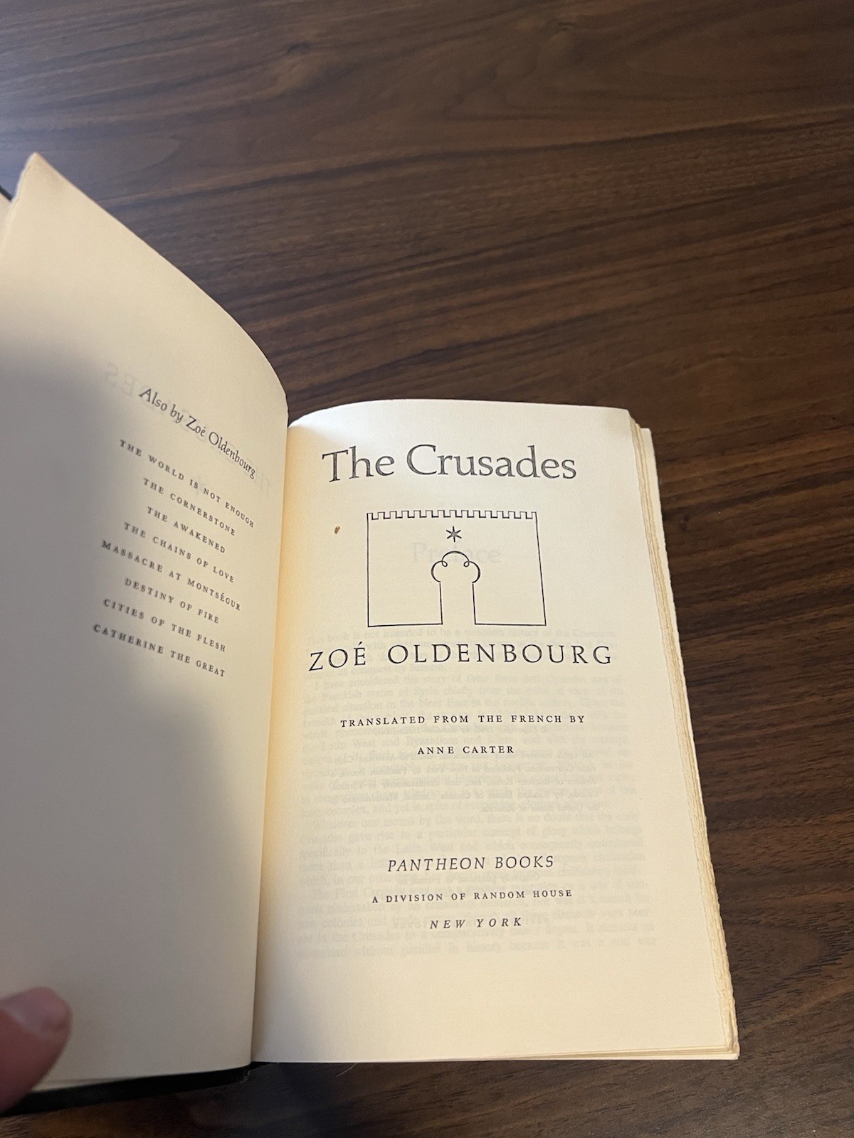 The Crusades By Zoe Oldenburg Vintage Book Middle Ages England History 1966
