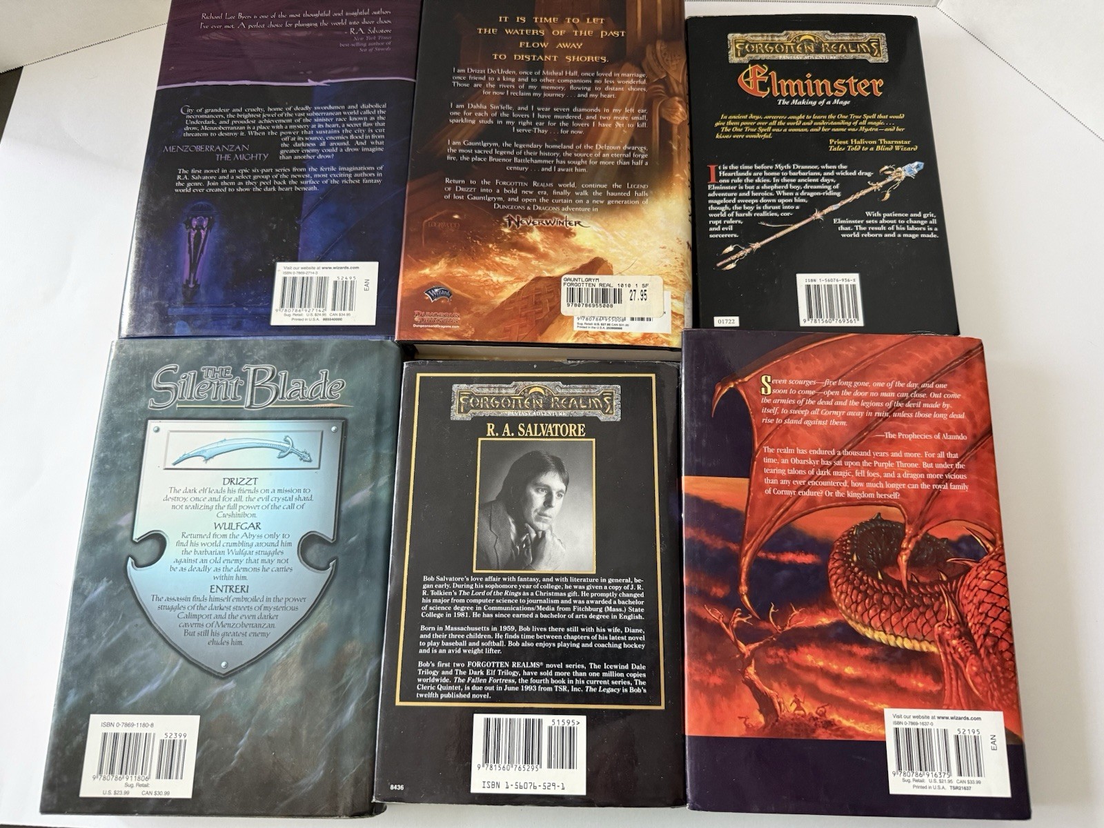 Forgotten Realms Books Lot of 6 R.A. Salvatore and Ed Greenwood Hardcover