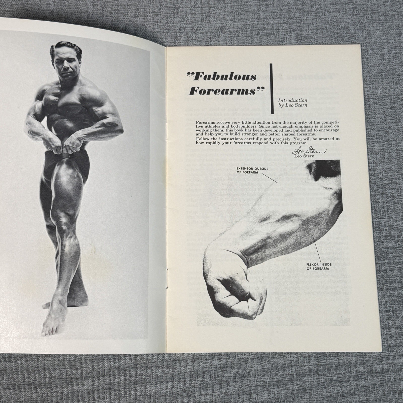 Rare Signed Bill Pearl Fabulous Forearms Autographed Bodybuilding Booklet Book