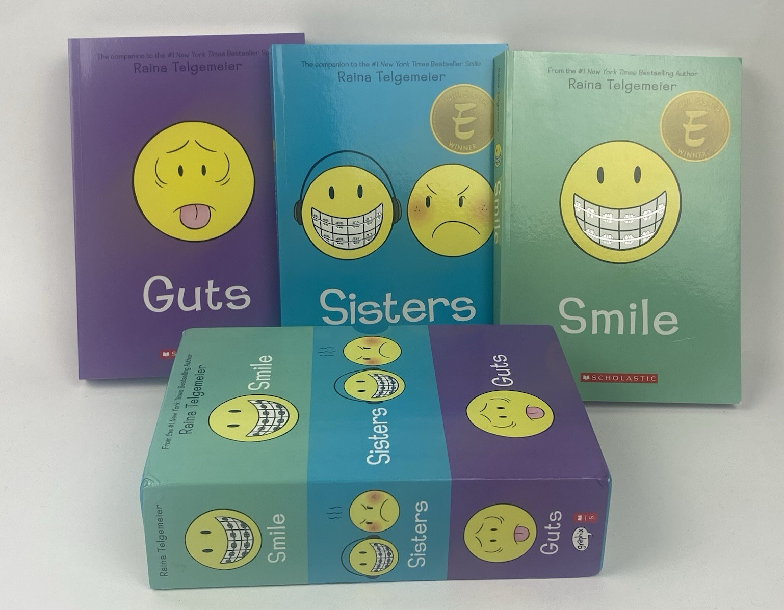 Smile, Sisters, and Guts: the Box Set by Raina Telgemeier