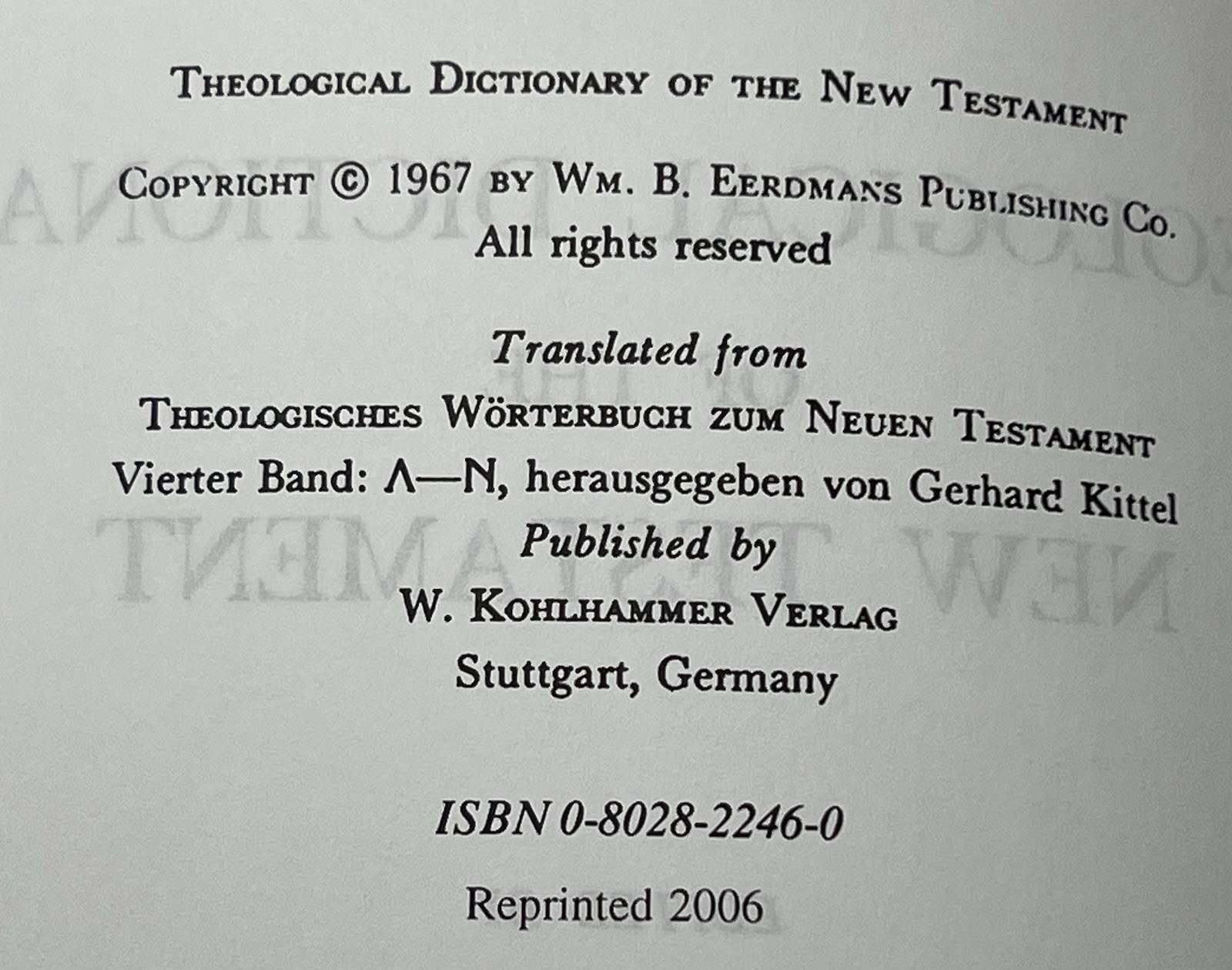 Theological Dictionary Of The New Testament Lot/5 HC Titles/READ Vols 2/4/6/8/9