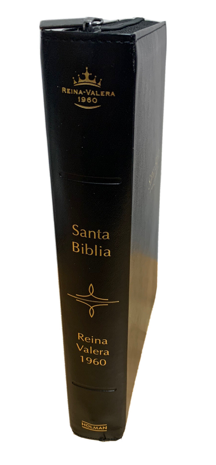 Biblia Letra Super Gigante 19 puntos con cierre Reina valer1960 negro con indice