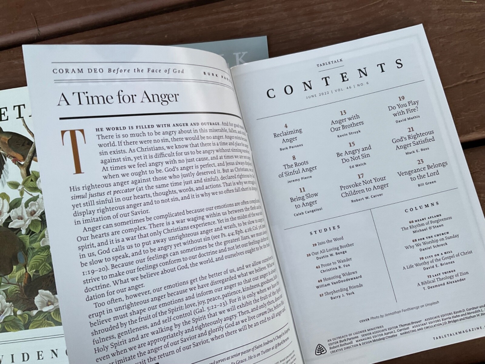 6 Table Talk Magazines 2021/22 Ligonier Justification Anger Providence Doctrine