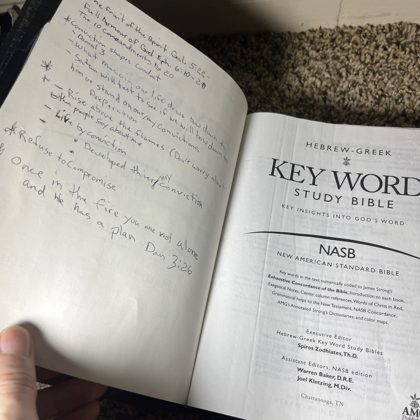 Hebrew-Greek Key Word Study Bible NASB Black Genuine Leather 2008 AMG