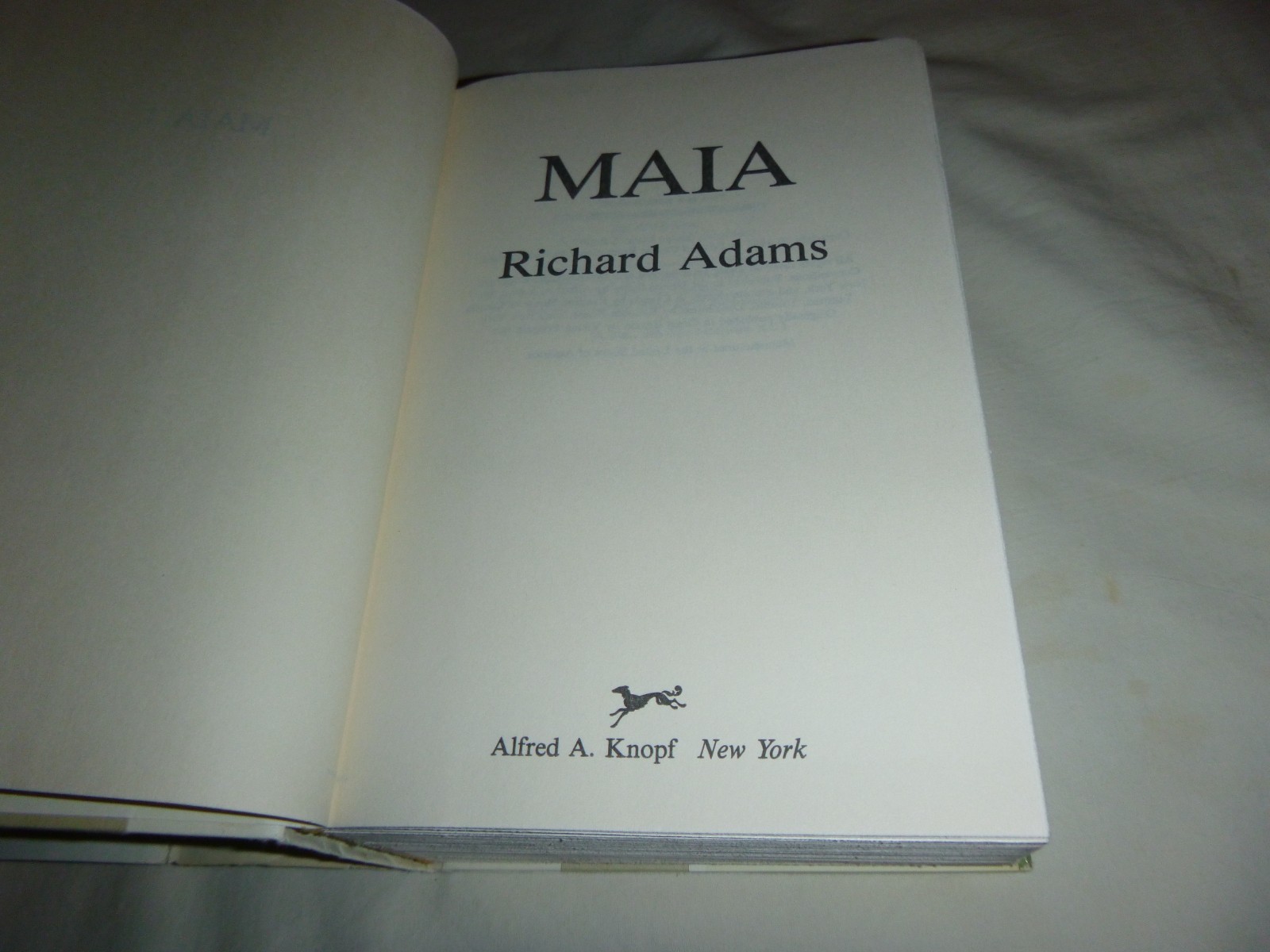 Maia by Richard Adams 1984 Hardcover BCE – Book Club Edition