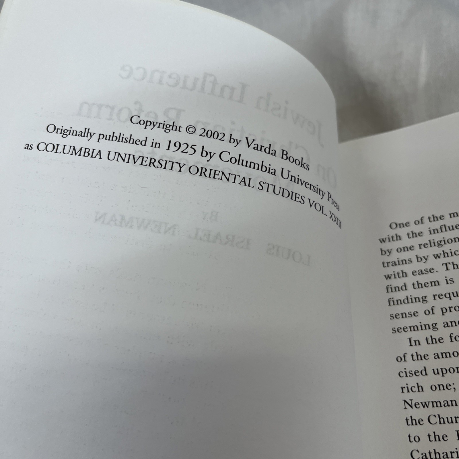 “Jewish Influence on Christian Reform Movements” by Louis I. Newman (2002) PB