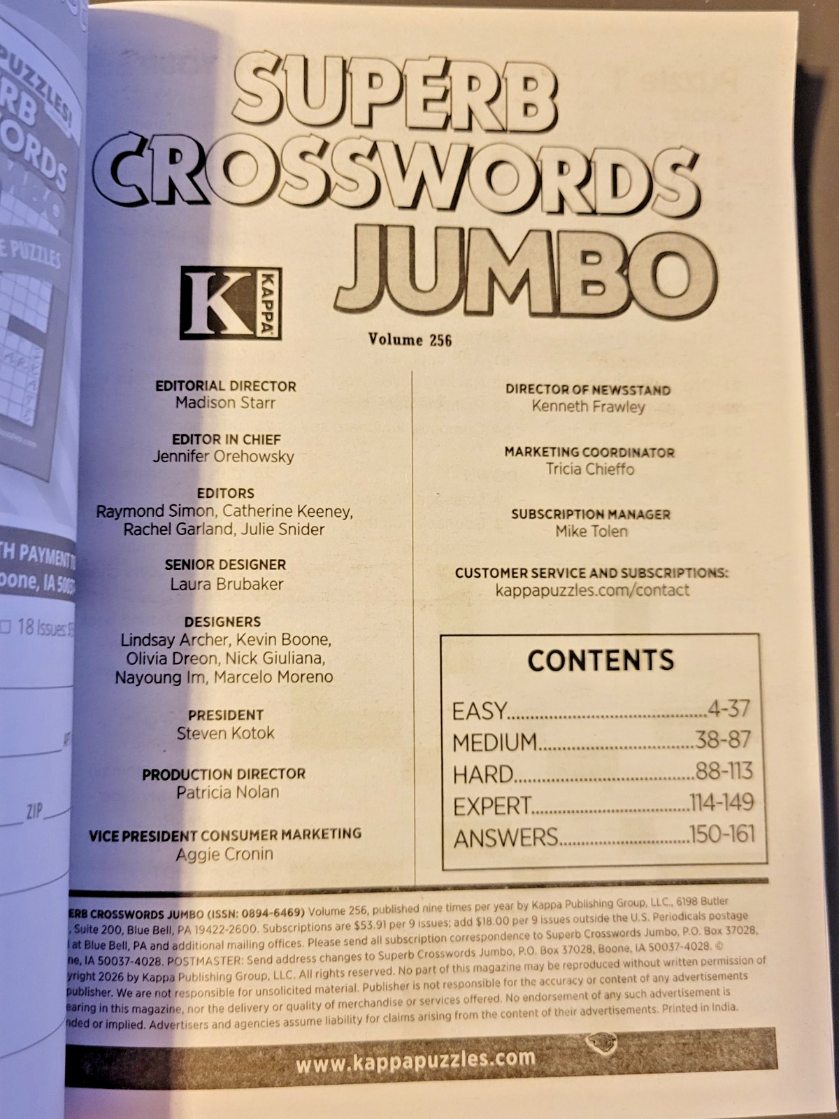 Superb Crosswords Jumbo Puzzle Book by KAPPA – 124 All-Themed Puzzles!