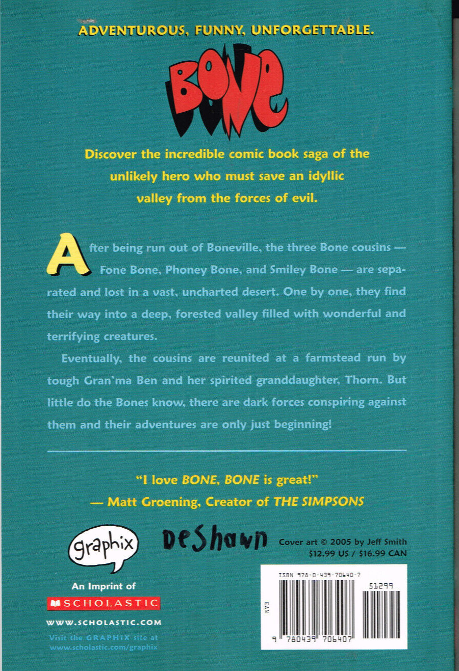 Out from Boneville: a Graphic Novel (BONE #1) by Jeff Smith (2005, Trade…