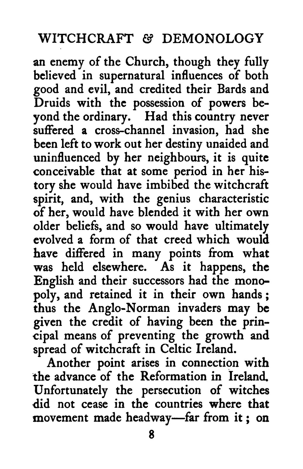 1913 Irish Witchcraft And Demonology 260 Pages