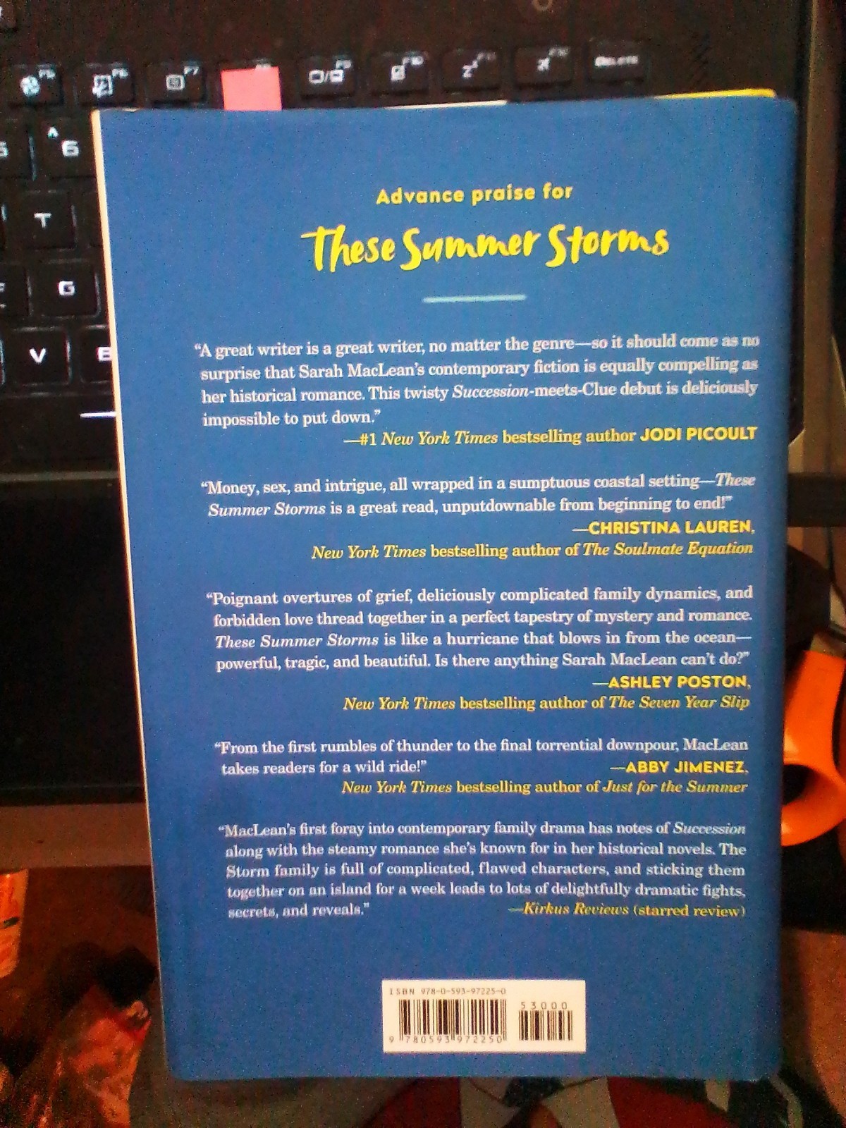 These Summer Storms Sara Maclean Hardcover Book LIKE NEW – FIRST EDITION –