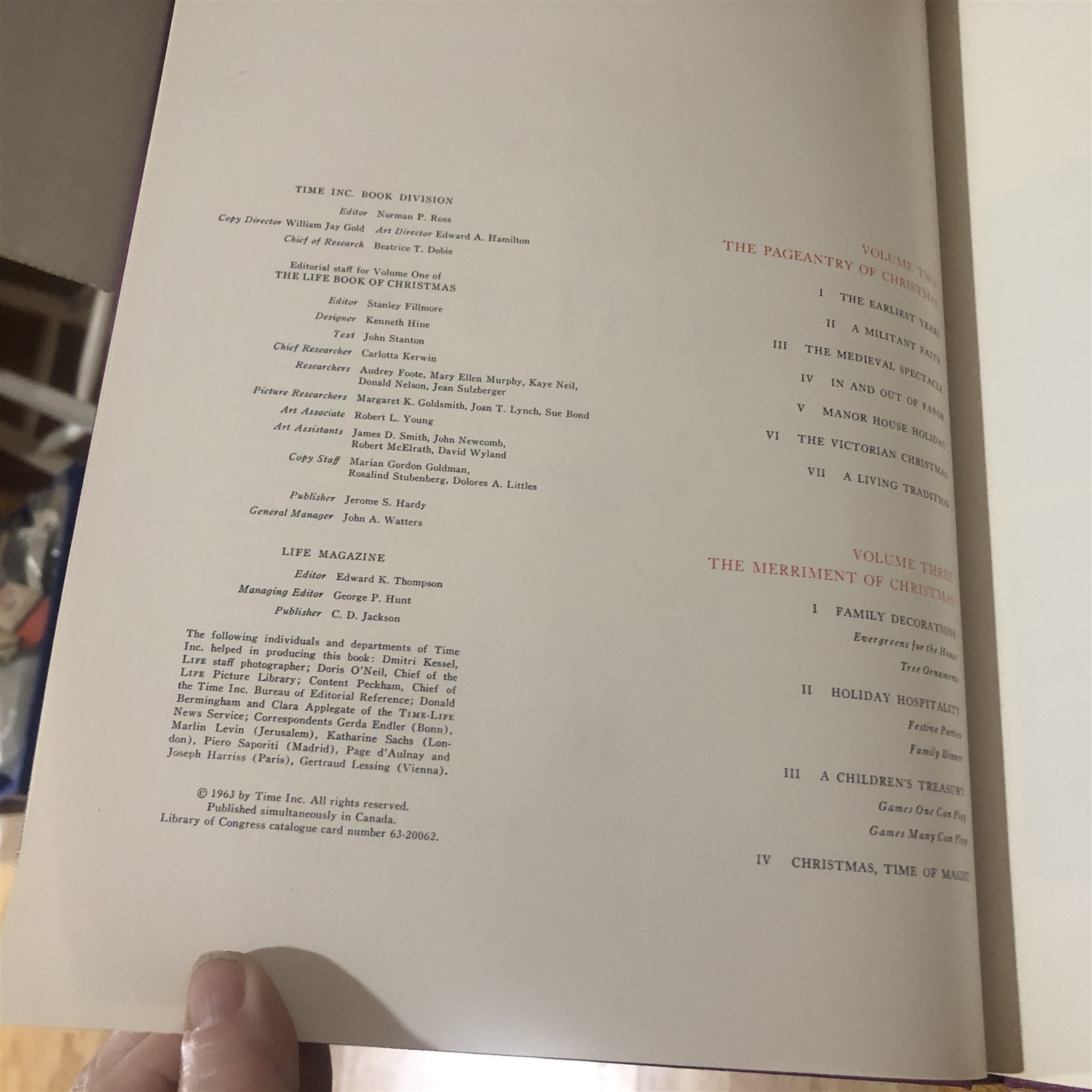 The Life Book Of Christmas Set Volumes 1-3 Time Incorporated