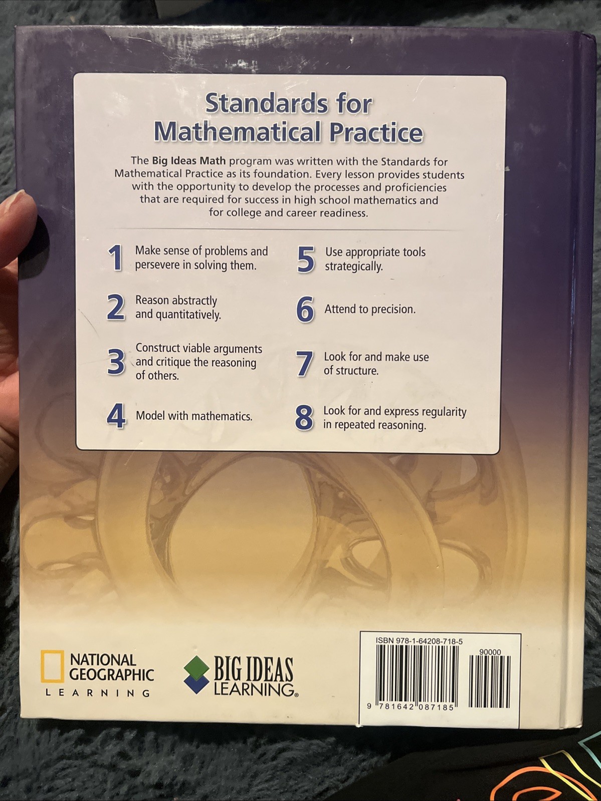 Big Ideas Math: A Common Core – Hardcover, by Ron Larson; Laurie – B-386