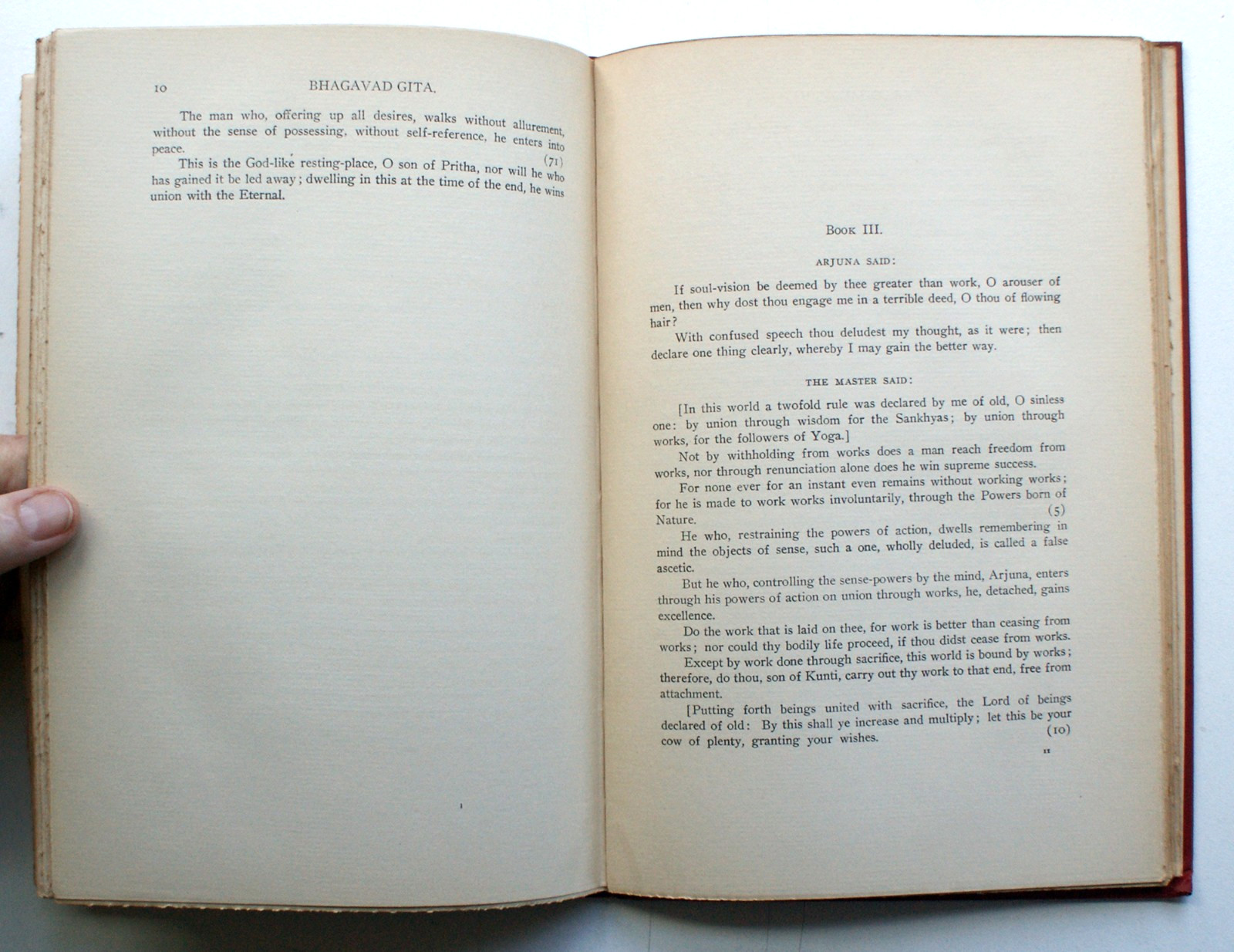 Bhagavad Gita: The Songs of the Master Charles Johnston, NY 1st Ed 1908 HC [386]