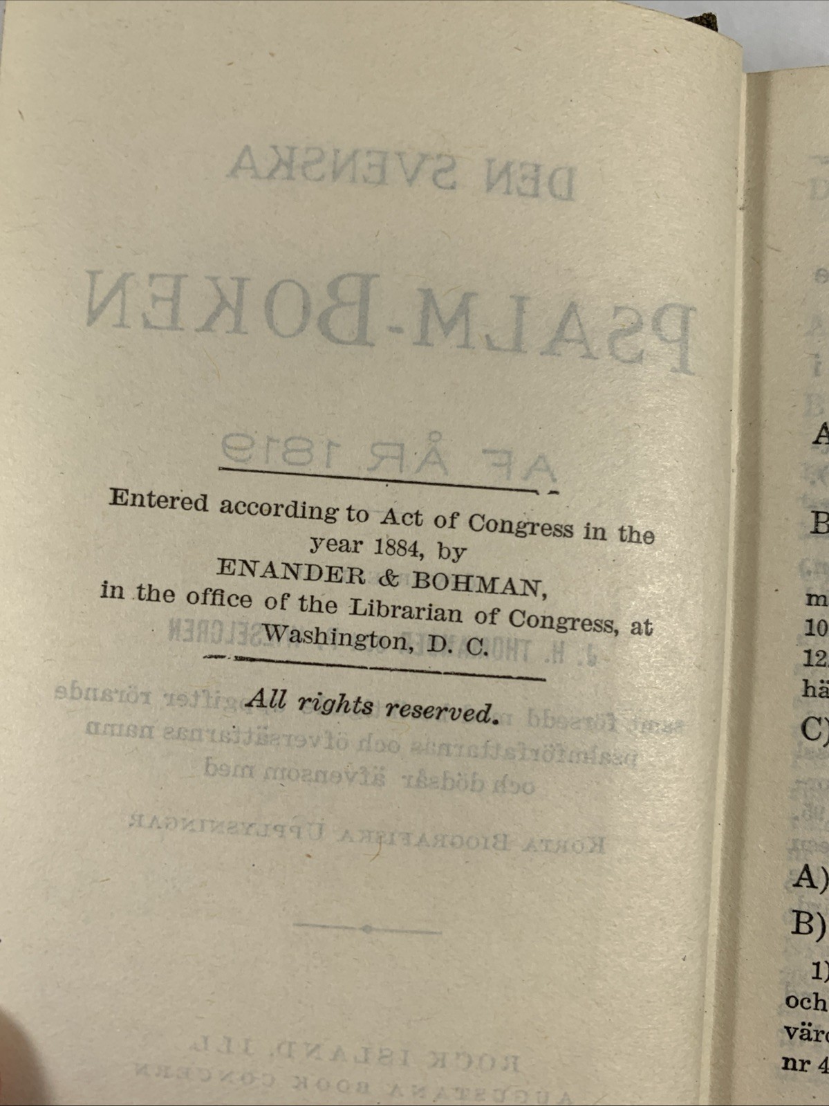 Den Svenska Psalm-Boken (Swedish) Pocket Size