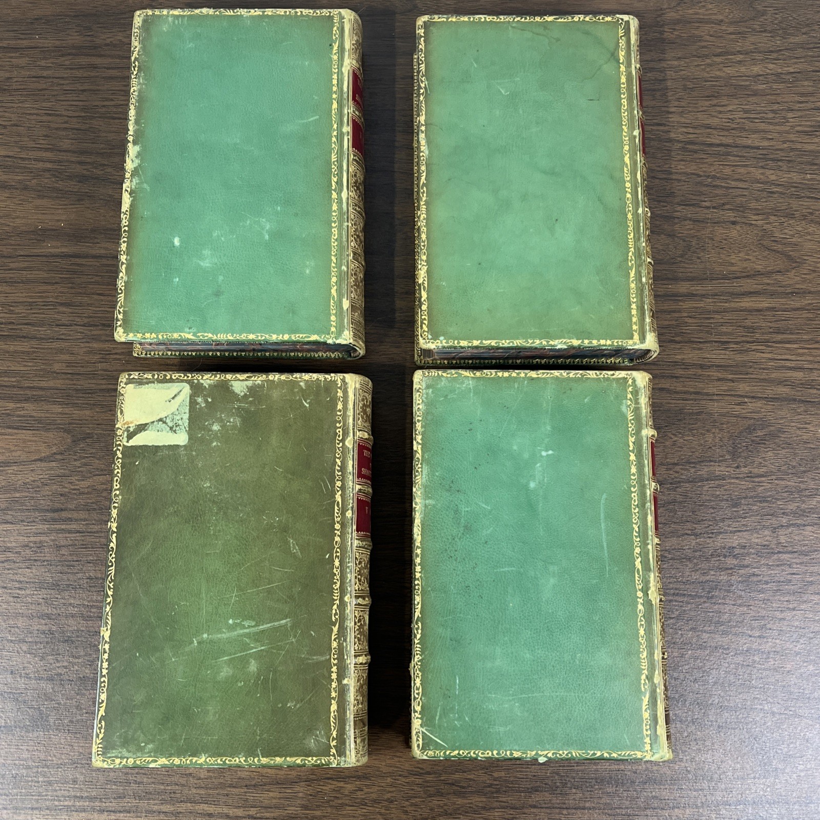 The Works Of William Shakespeare Four Volume Set 1866, D. Appleton & Co. Marbled