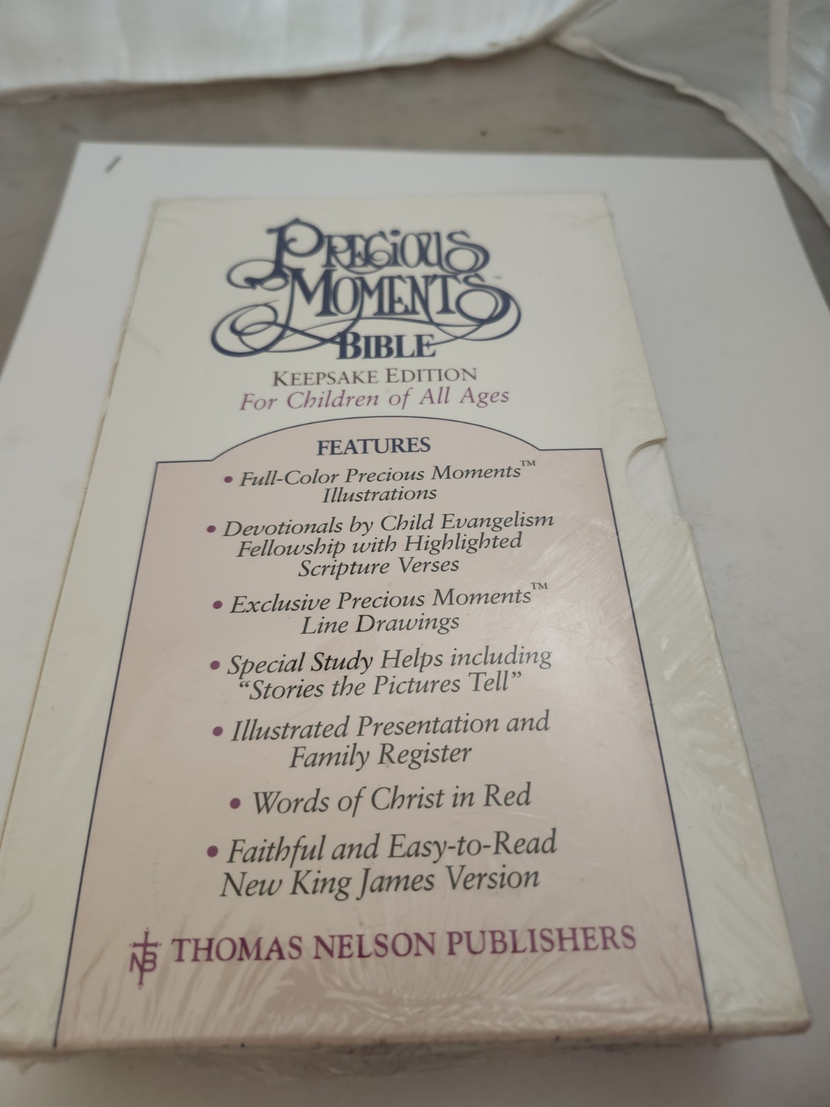 Precious Moments Bible New King James Version 271W White Keepsake Edition Sealed