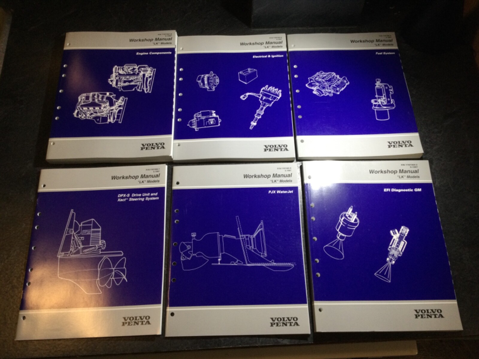 1997 Volvo Penta LK 3.0L, 4.3L, 5.7L, 5.8L, 7.4L, 8.2L Shop Manual Set 4,6,8 cyl