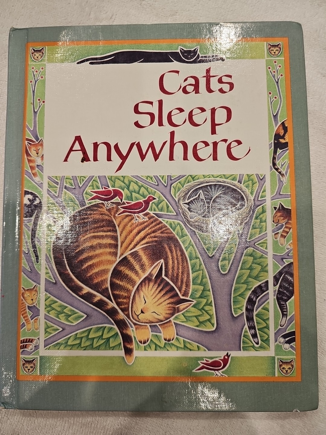 CATS SLEEP ANYWHERE By Donna Alvermann – Hardcover 1989 TEXTBOOK *Good*
