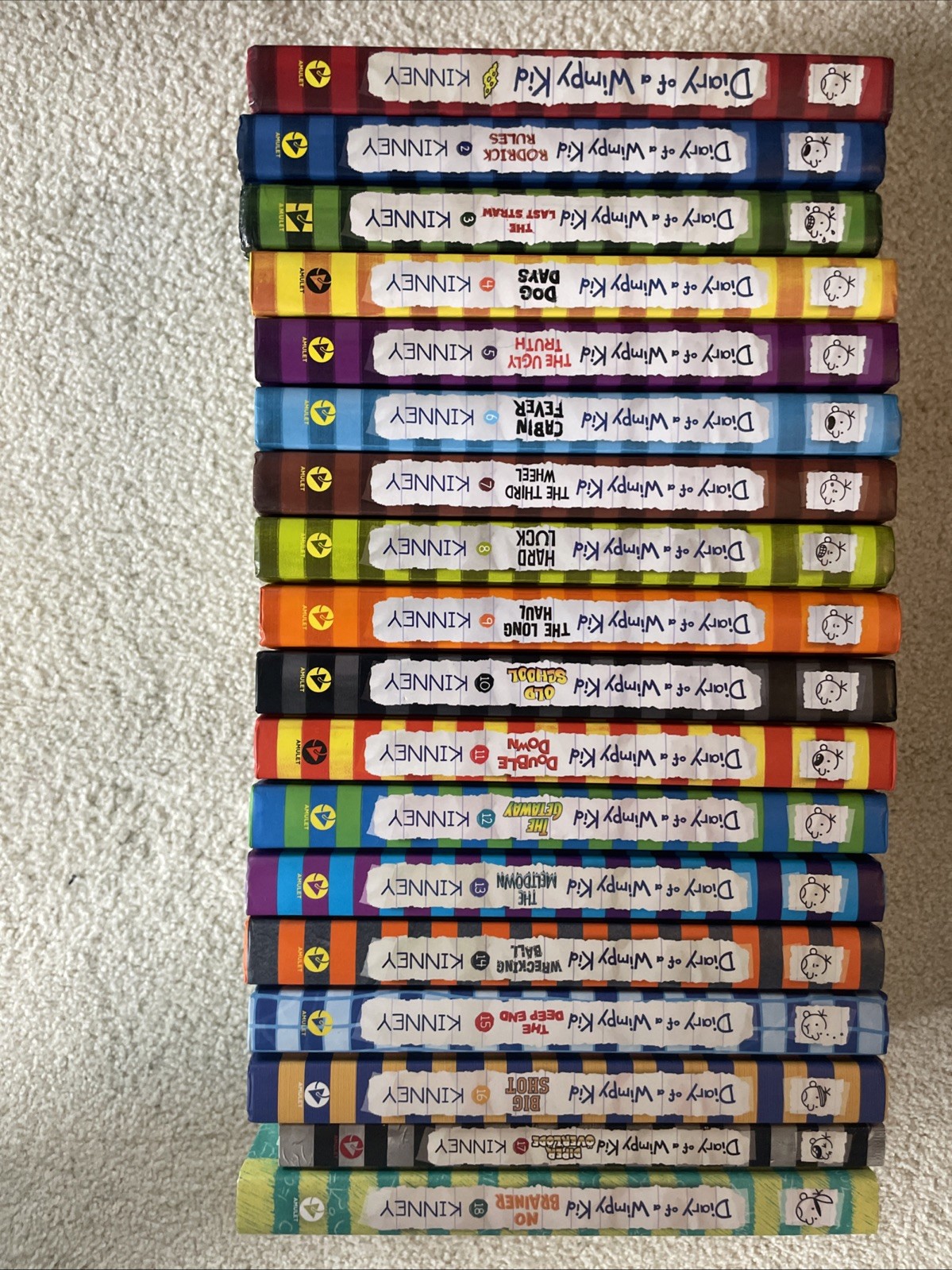 Jeff Kinney Diary of a Wimpy Kid 1-18 set, Hard copy (EXCEPT BOOK 17)