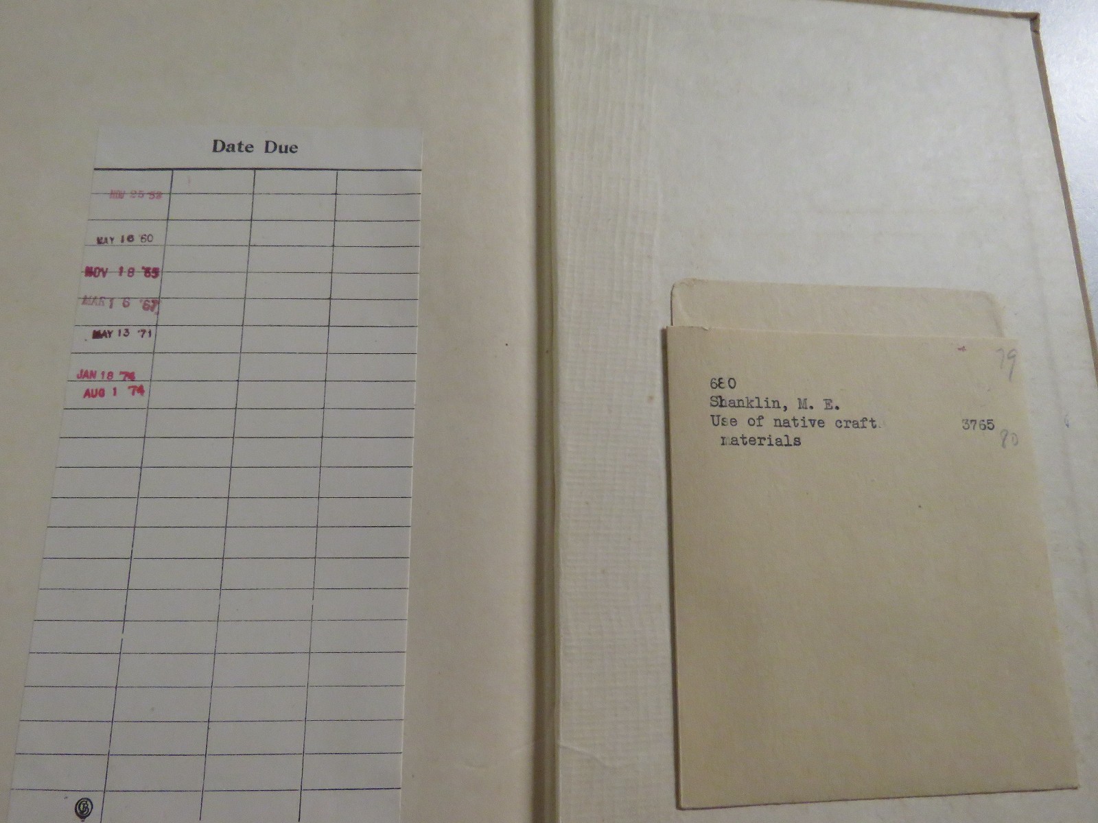 Use of Native Craft Materials by Margaret Eberhardt Shanklin 1947 Vtg Book