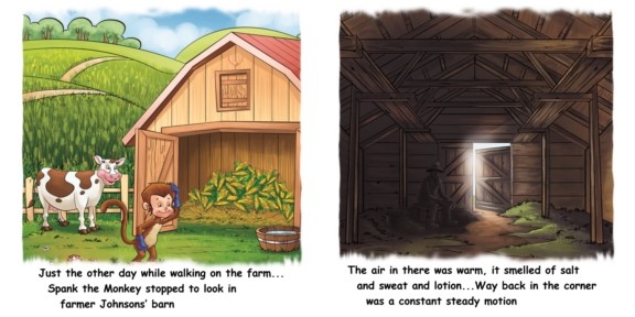 Spank the Monkey Lends a Hand HARD COVER–Physical Book