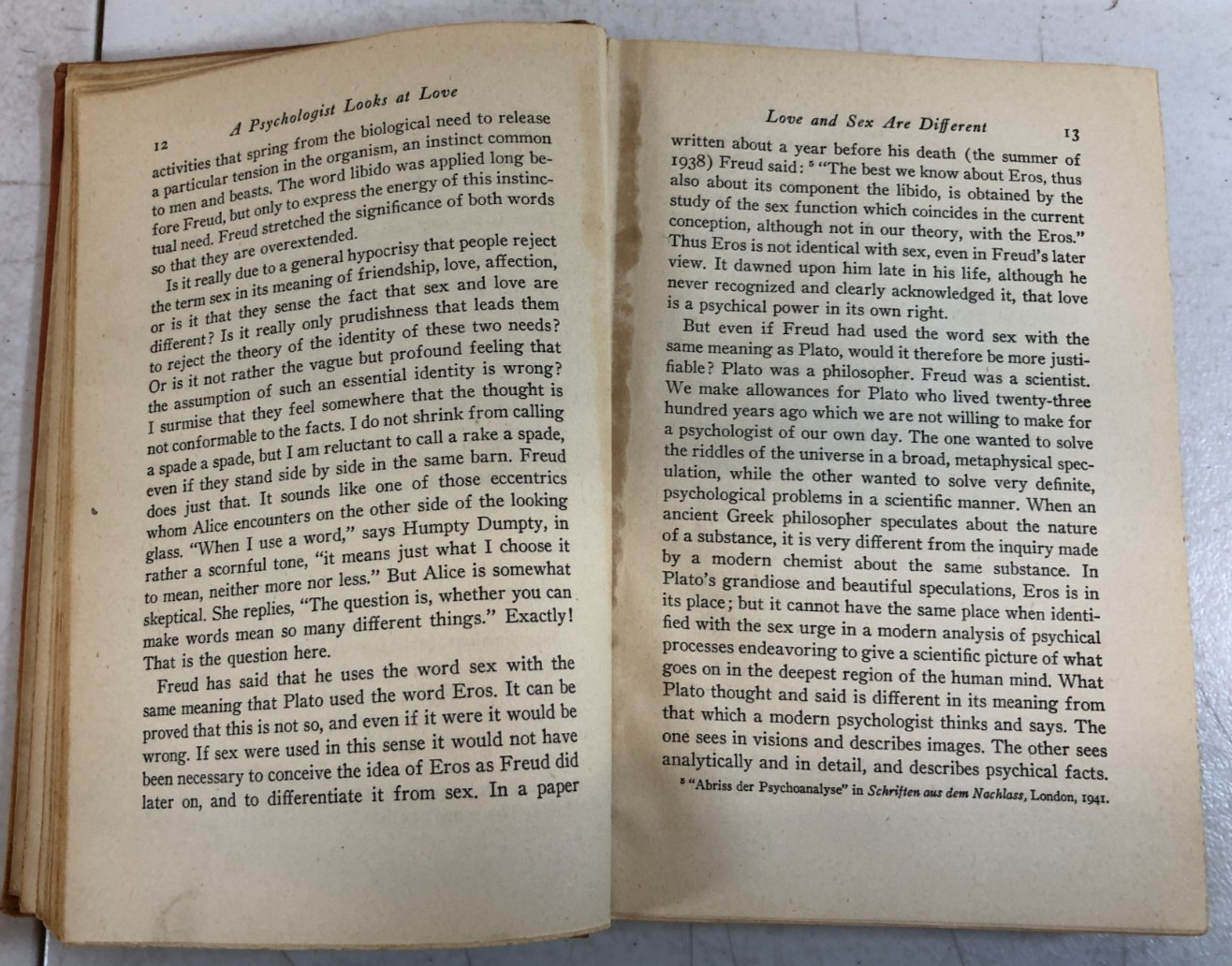 A Psychologist looks at Love, Reik, 1944, E-119