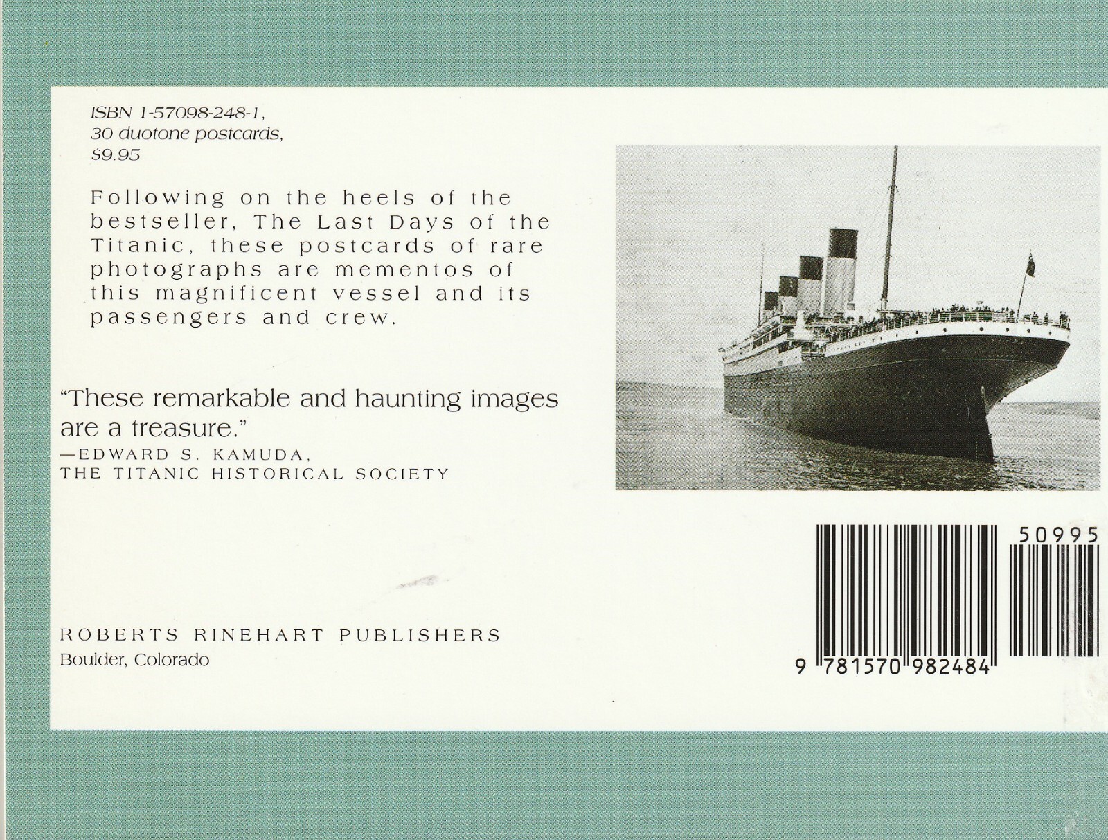 Postcards from the Titanic: A Book of 30 Rare Photographs by Father Browne