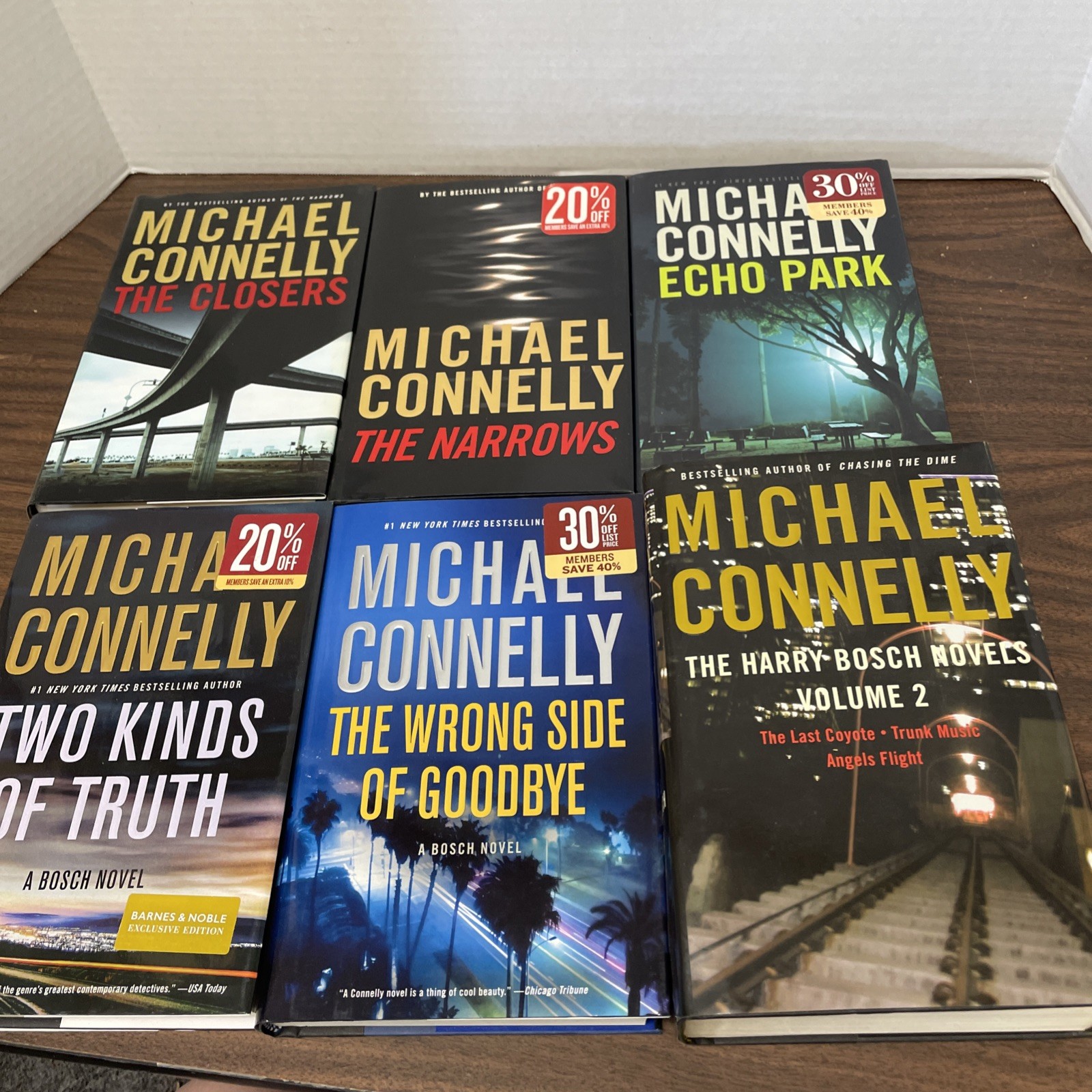 Michael Connelly Lot of 6 Hardcover Harry Bosch Series (See Photos for Titles)