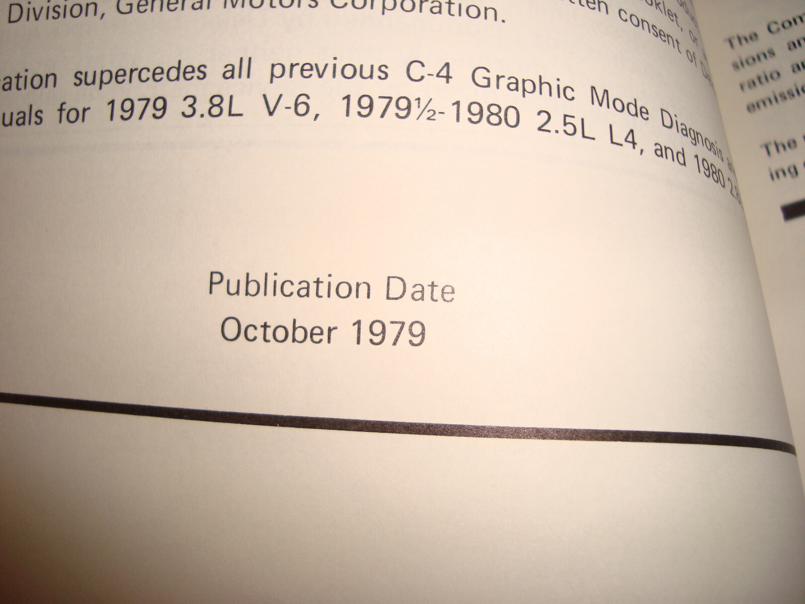 GM Diagnosis And Repair Manual 1979 3.8L 1980 2.8L V-6 1.6L 5.0L 5.7L 6.0L V-8
