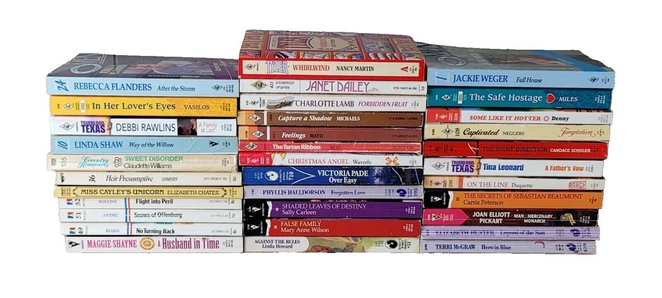Lot of 12 Paperback Romance Contemporary Love Stories – Harlequin Style